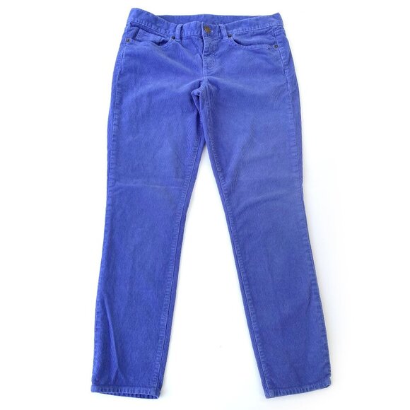 J.Crew Womens Toothpick Corduroy Skinny Ankle Pants Size 29 Blue Stretch Fall - Picture 2 of 12